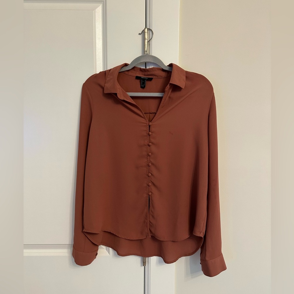forever 21 pink blouse